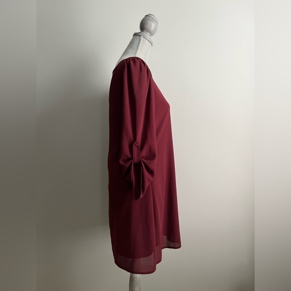 Everyday Speechless Maroon Dress Size Medium - Picture 4 of 7